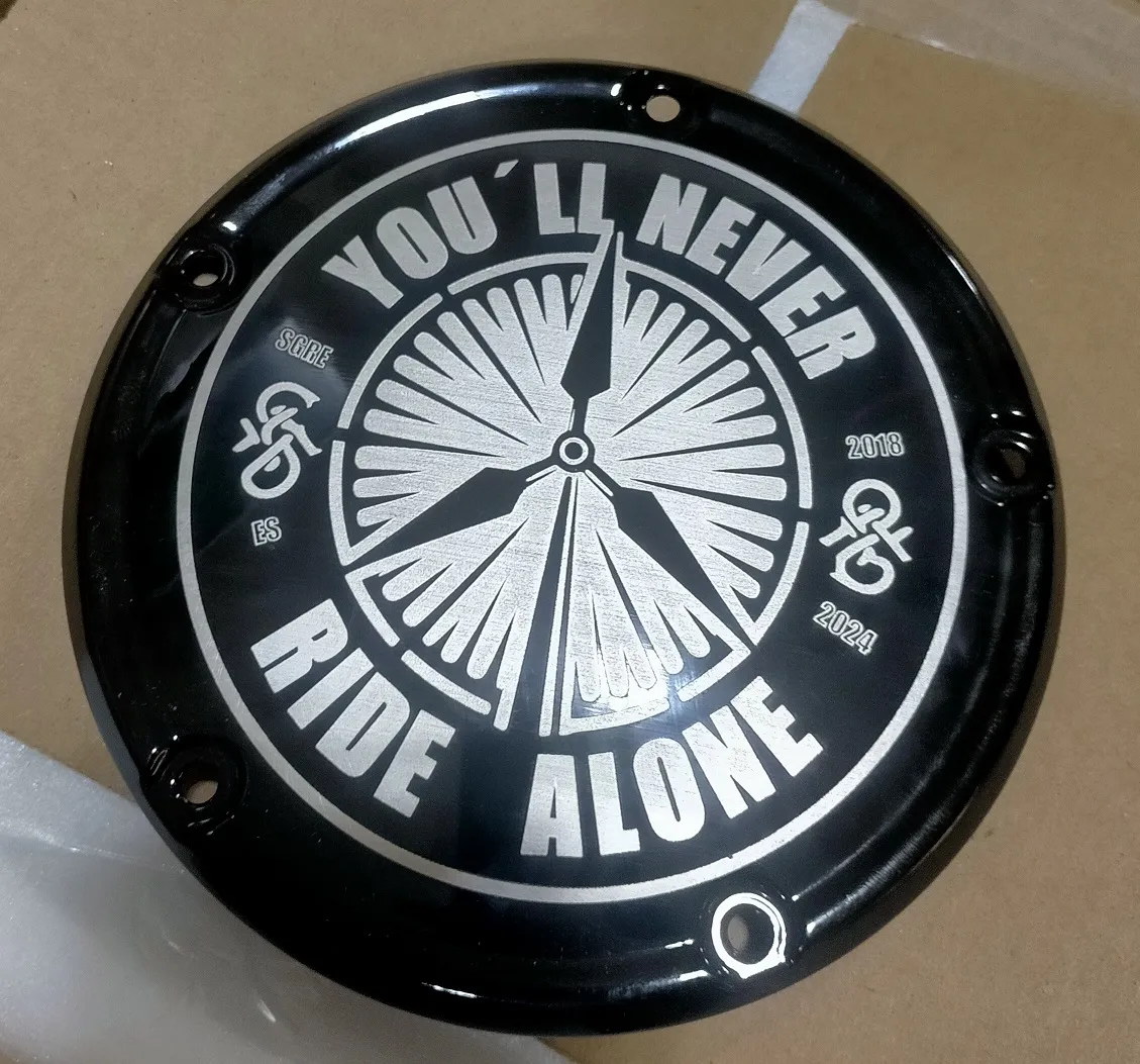 Grabado Laser Metal Tapa  Youll Never Ride Alone